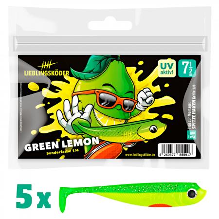  Lieblingsköder Green Lemon Rubber Fish