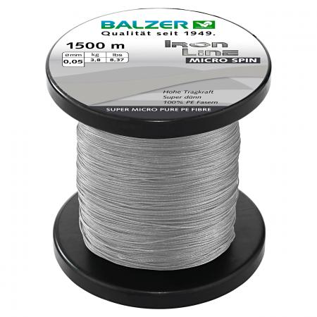  Fishing Line Iron Line Micro Spin (grey, 1.500 m)