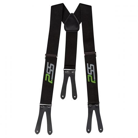  Classic Hosenträger Unisex, zum Knöpfen (Schwarz)