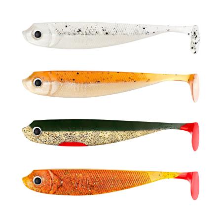  Gummifisch Zanderköder (10 cm, Klares Wasser)