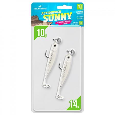  Gummifisch Zanderköder (10 cm, Actionpack Sunny)