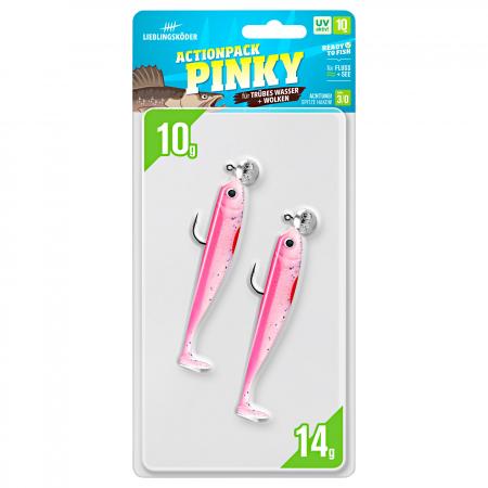 Lieblingsköder Gummifisch Zanderköder (10 cm, Actionpack Pinky)