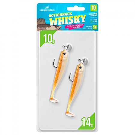  Gummifisch Zanderköder (10 cm, Actionpack Whisky)