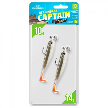  Gummifisch Zanderköder (10 cm, Actionpack Captain)