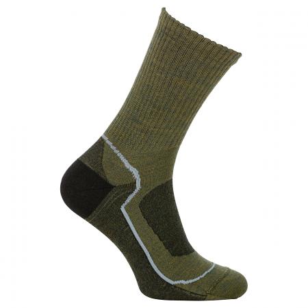  Merino Outdoor Socken Herren (Grün/Schwarz)