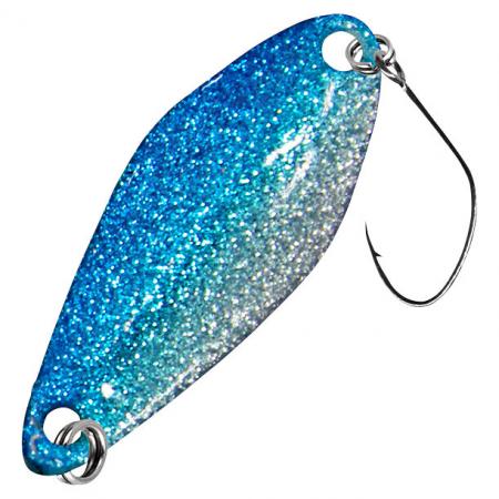 FTM Trout Spoon Tremo (2.3 g, Blue/White Glitter, Yellow UV)