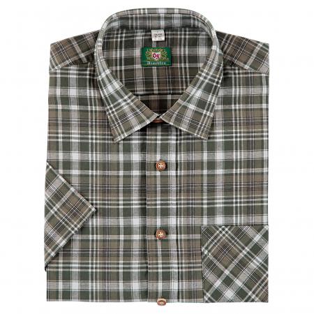  Scubu Hemd 1/2 Arm Regular Fit Herren (Oliv)