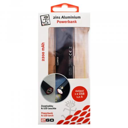 ACV Electronic GmbH 2 in 1 Powerbank 2200mAh + LED-Leuchte