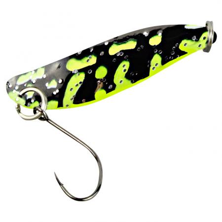  Trout Spoon Hammer (3,2 g, Grün/Schwarz Glitter UV)