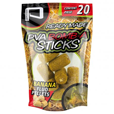  Pellets PVA Bomb-A Sticks (Banana Fluo)