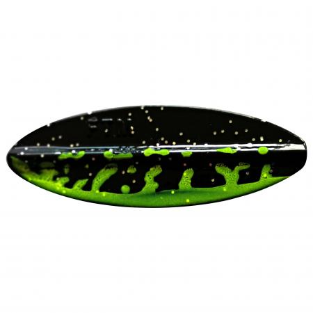  Trout Spoon Fishing Tackle Max Omura Inline (Chartreuse/Schwarz UV)