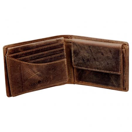 Green Burry Vintage Scheintasche 2tlg. "Royal Stag" Leder (Braun)
