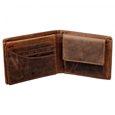 Green Burry Vintage Scheintasche 2tlg. "Wild Boar" Leder (Braun)