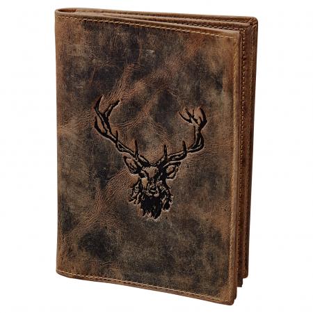 Green Burry Vintage Ausweismappe 4tlg. "Royal Stag" Leder (Braun)