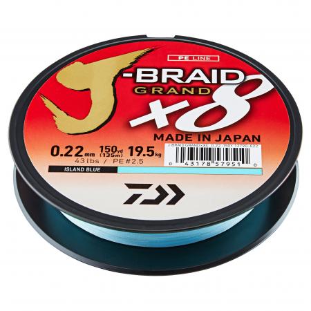 Daiwa Angelschnur J-Braid Grand X8 (blau, 135 m)