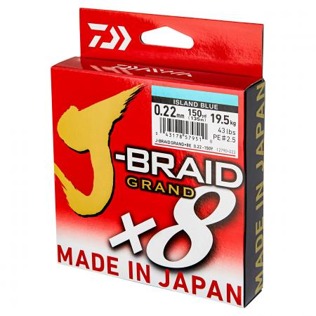 Daiwa Angelschnur J-Braid Grand X8 (blau, 135 m)
