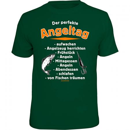Rahmenlos "Der perfekte Angeltag" T-Shirt Herren (Grün)
