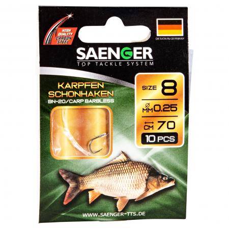 Sänger Zielfisch-Haken, gebunden (Karpfen Schonhaken BN-2)