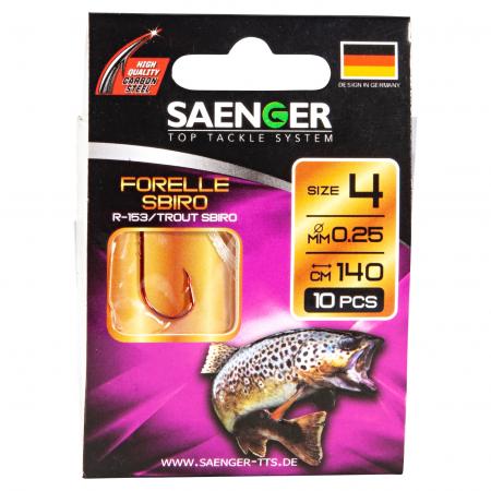 Zielfisch-Haken, gebunden (Forelle Sbiro R-153)
