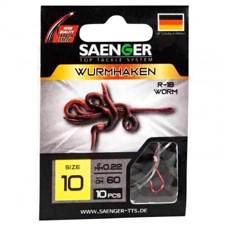 Sänger Zielfisch-Haken, gebunden (Wurmhaken R-18)