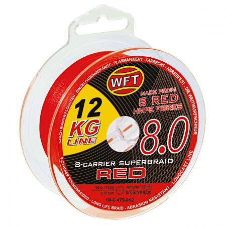  Angelschnur KG 8.0 8-Carrier Super Braid (rot, 150 m)