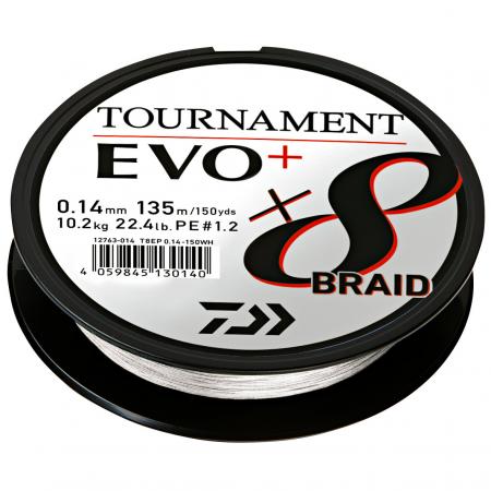  Angelschnur Tournament X8 Braid EVO+ (135 m, weiß)