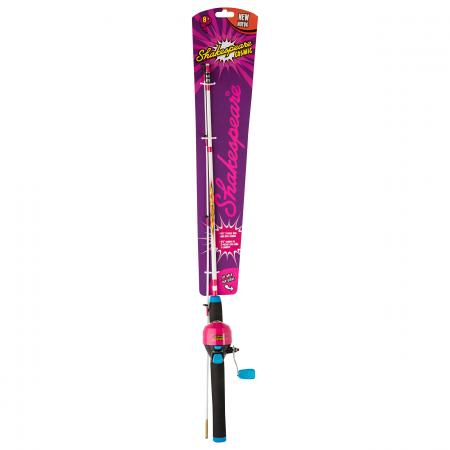  Spinning Combo Cosmic (pink, closed face fishing reel)