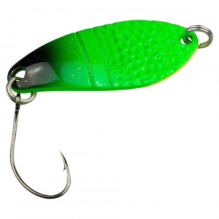  Trout Spoon Dragon (2,5 g, Black/Green, Yellow UV)