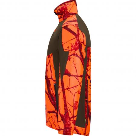  Drückjagd-Softshelljacke Keiler Pro Herren (Oliv/Orange Camouflage)