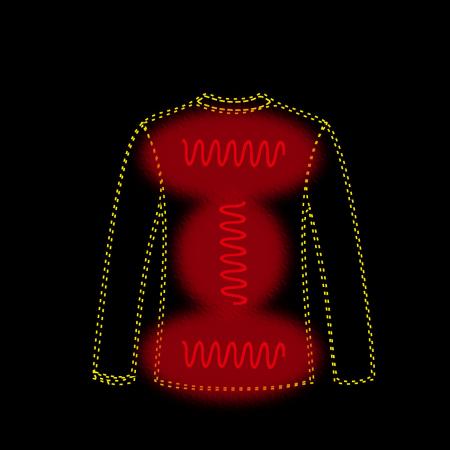 il Lago Red Level Longsleeve Feuerland Herren, beheizbar (Oliv)