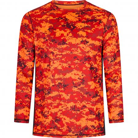  Funktions-Longsleeve Big Game Pro X Herren (Orange Camouflage)