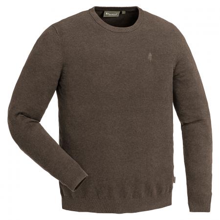 Värnamo Crewneck Knitted Sweater Herren (Brown Melange)