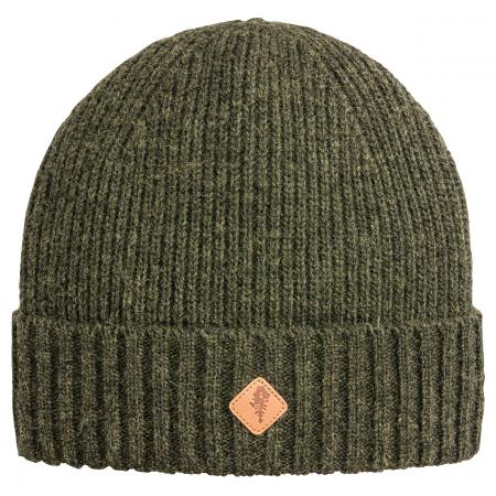  Knitted Wool Hat Unisex (Mossgreen Melange)