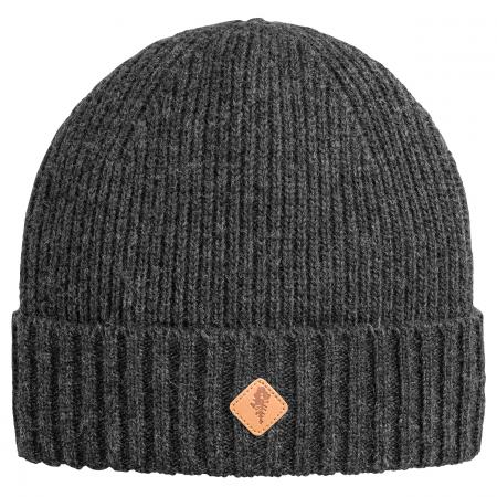  Knitted Wool Hat Unisex (D.Anthracite Melange)