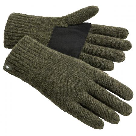 Knitted Wool Glove Herren (Mossgreen Melange)