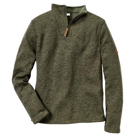  Wukom Strickfleece Troyer Herren (Oliv)