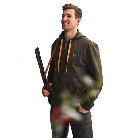  Zawul Sweatshirtjacke 1/1 Arm Herren (Trachtengrün)