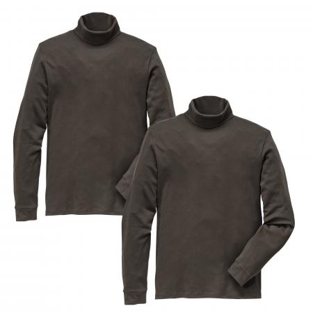  2er-Set:Turtleneck Rollkragenpullover Herren (Hunting Green)