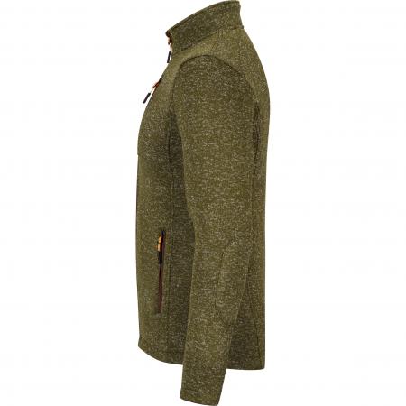 Strickfleece-Jacke Dagon Herren (Oliv Meliert)