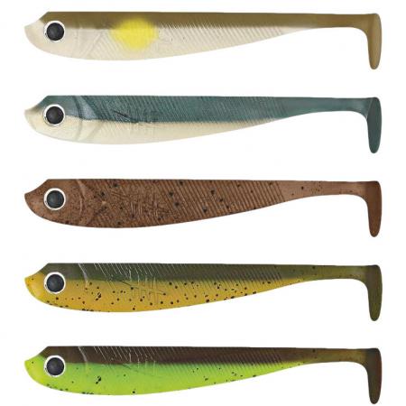  Gummifisch Barschköder (7 cm, Mixpaket Natural/Firetail)