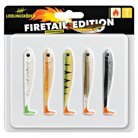  Gummifisch Barschköder (7 cm, Mixpaket Natural/Firetail)