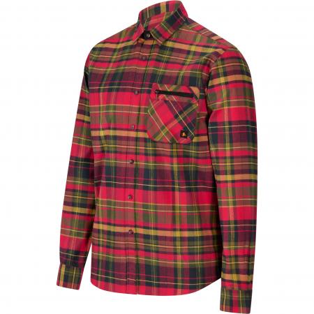  Oberhemd Scandica Herren (Rot/Oliv)