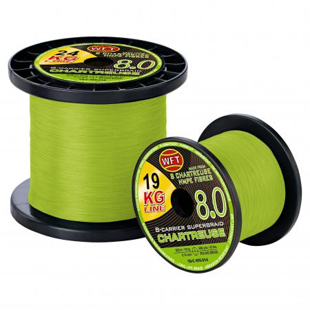 WFT Angelschnüre KG 8.0 8-Carrier Super Braid (chartreuse, 600m.)