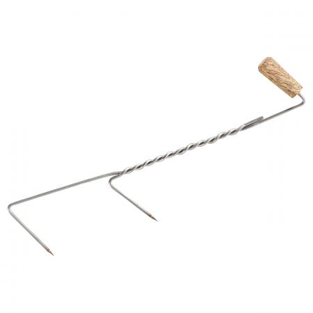  Edelstahl Räucherhaken (Holzgriff)