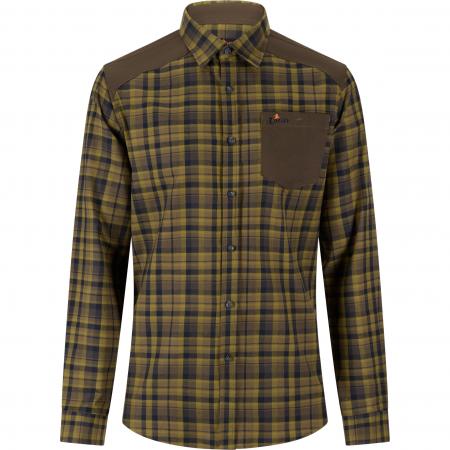  Outdoorhemd Finn Herren (Oliv/Schwarz)