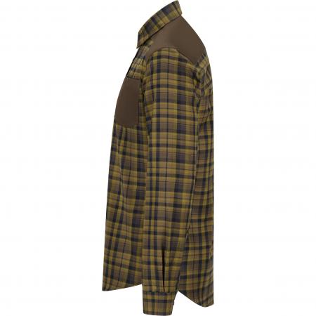  Outdoorhemd Finn Herren (Oliv/Schwarz)