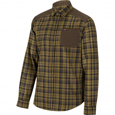  Outdoorhemd Finn Herren (Oliv/Schwarz)