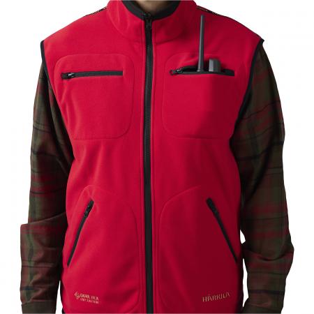  Kamko Fleece Waistcoat Herren (Brown/Red)