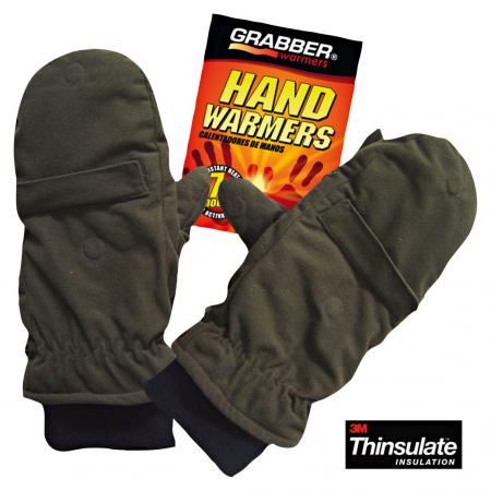  Wärmefäustlinge Unisex (Oliv/Schwarz)