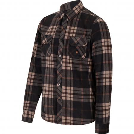  Fleecehemd Winterberg Herren (Anthrazit/Braun)